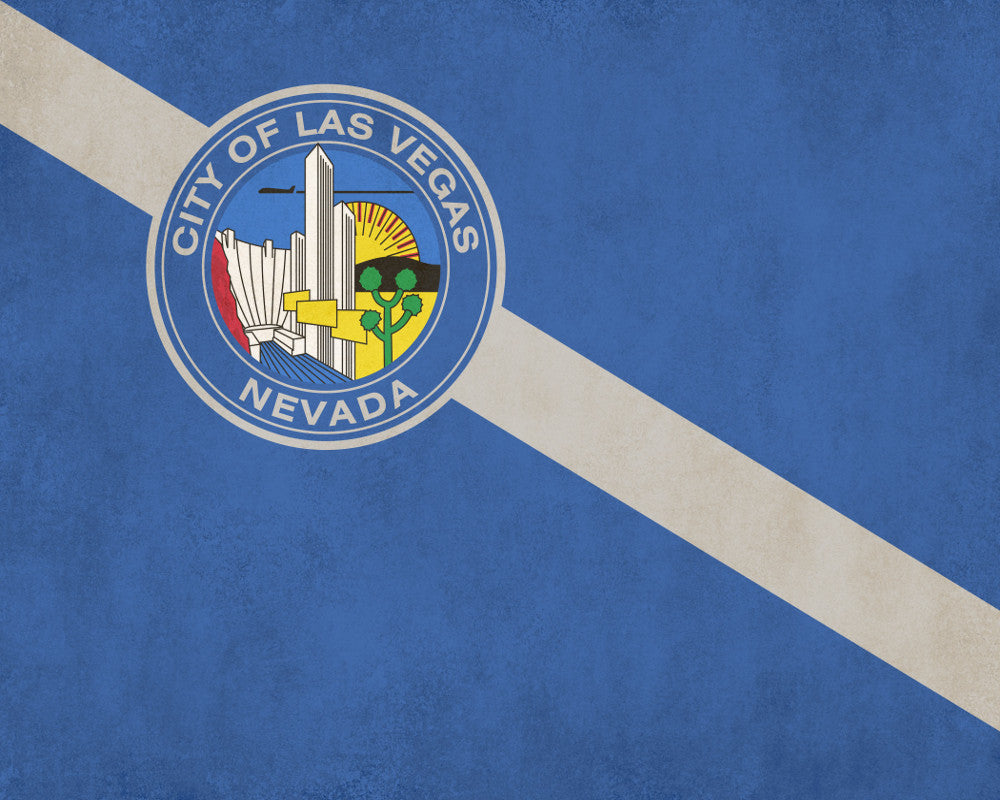 Las Vegas Nevada City Flag Print