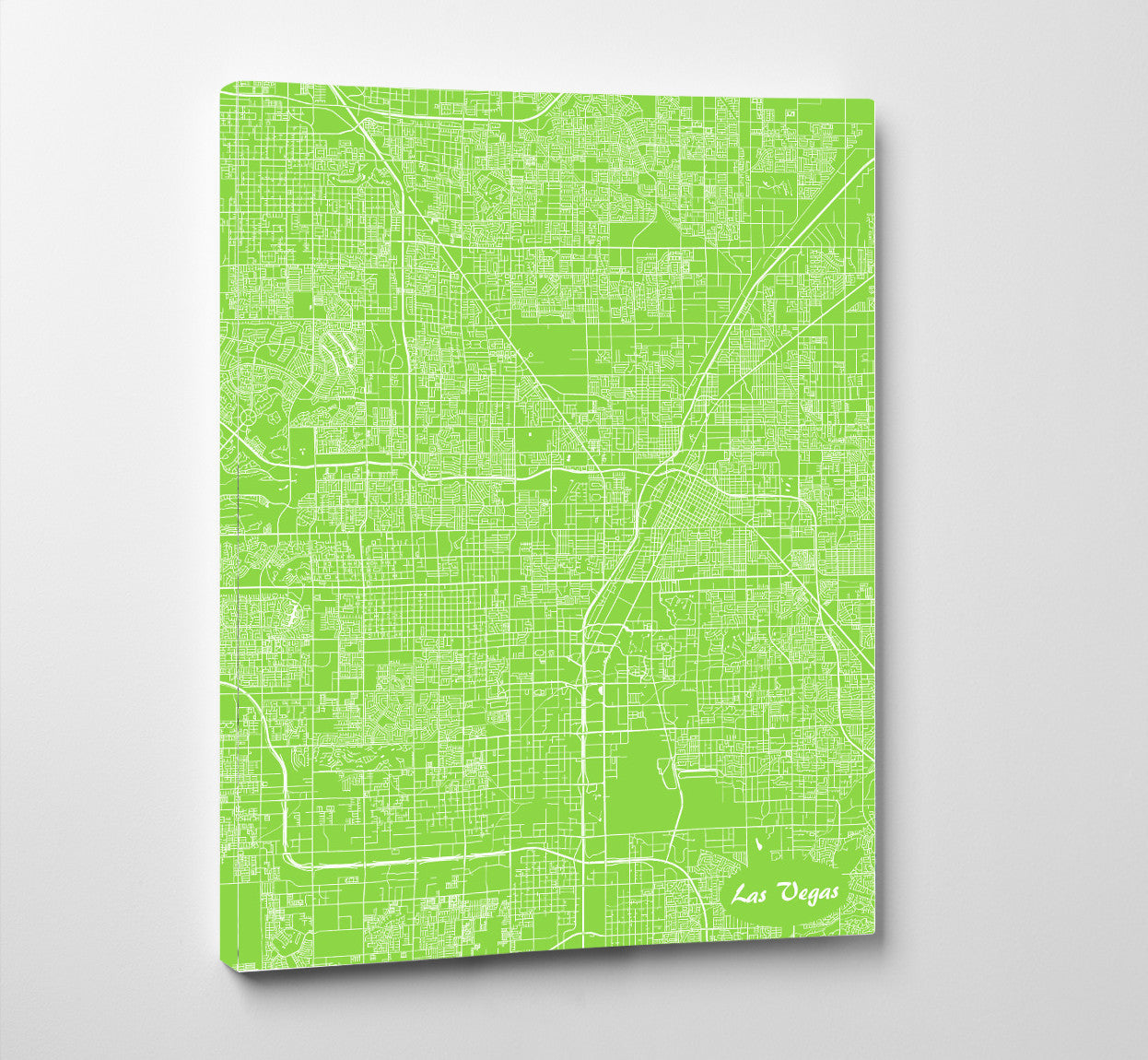 Las Vegas City Street Map Print Feature Wall Art Poster