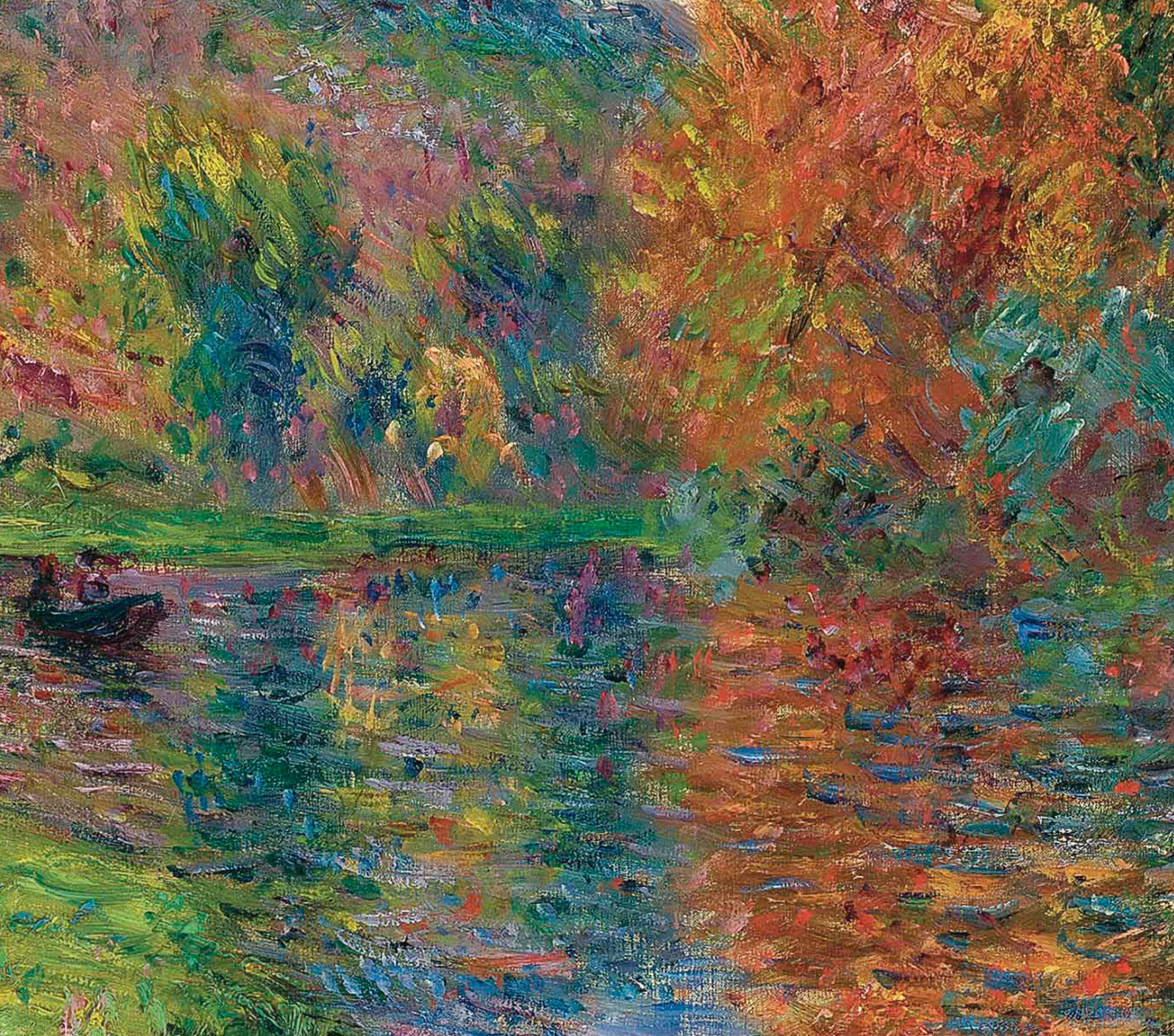 Claude Monet Fine Art Print, le bras de jeufosse automne