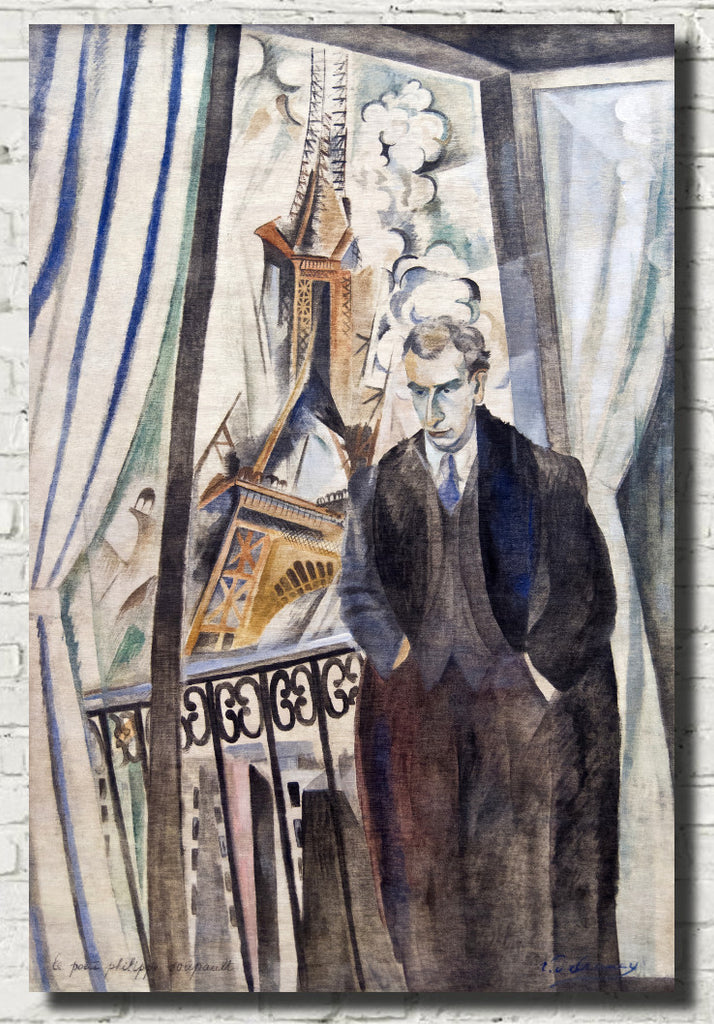 Robert Delaunay Fine Art Print, Portrait of Poet Philippe Soupault