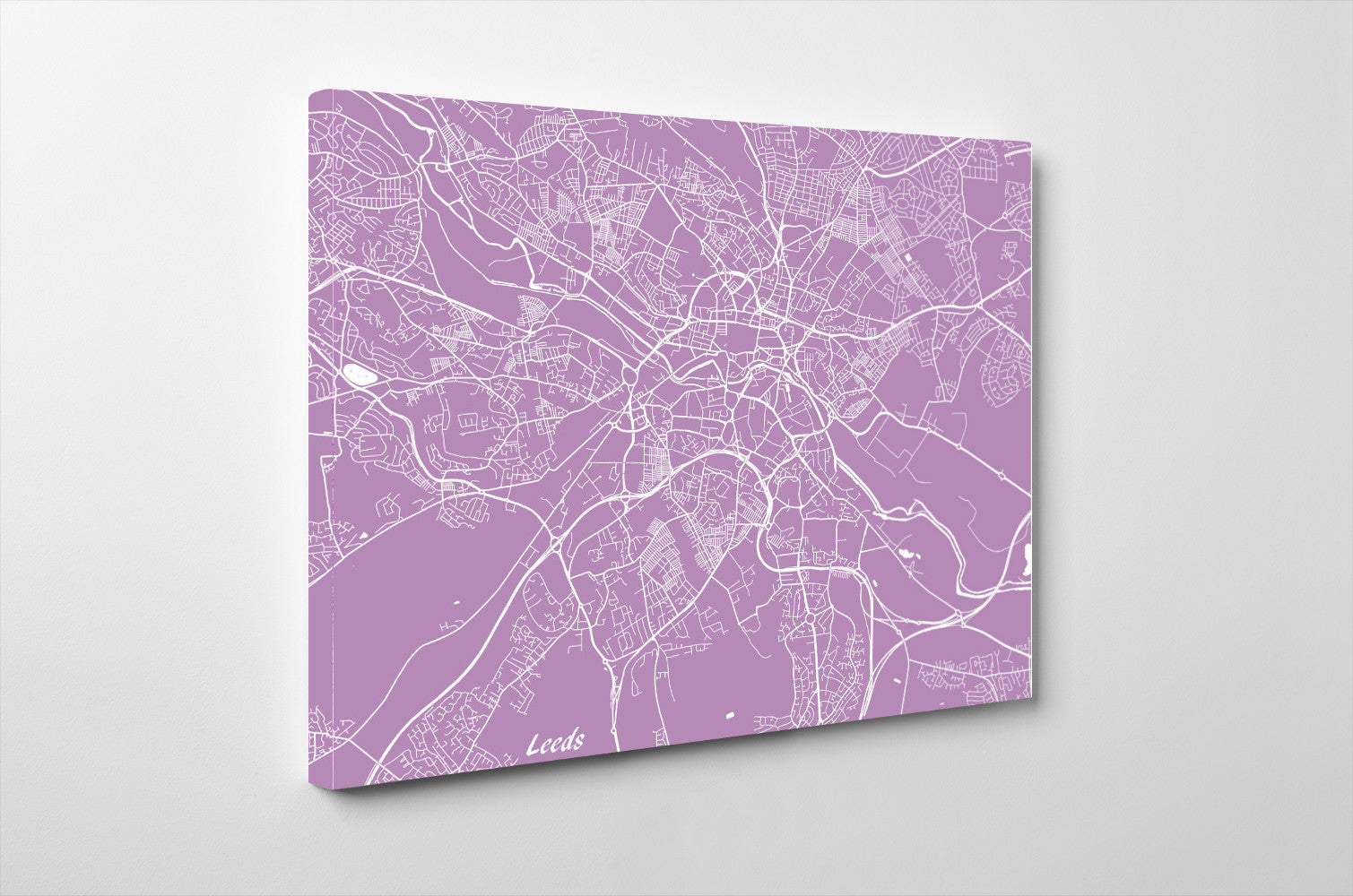 Leeds City Street Map Print Modern Art Poster Home Decor - OnTrendAndFab