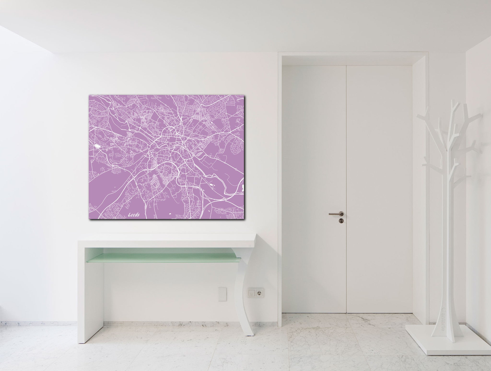 Leeds City Street Map Print Modern Art Poster Home Decor - OnTrendAndFab