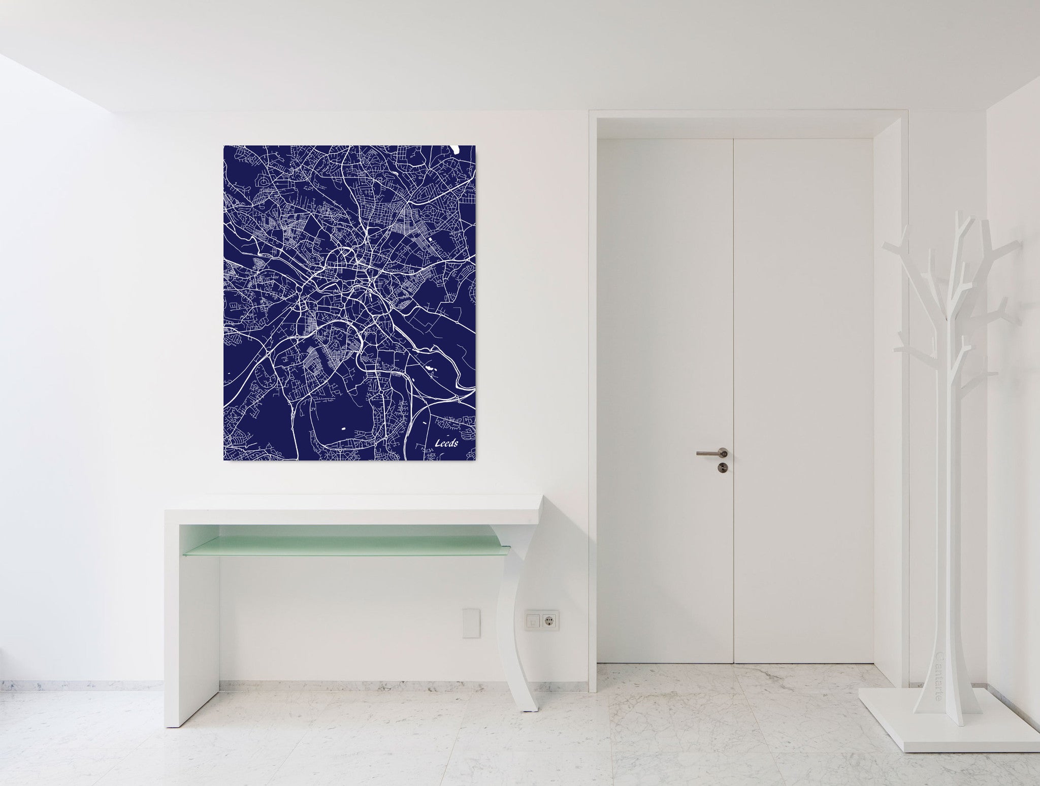 Leeds City Street Map Print Modern Art Poster Home Decor - OnTrendAndFab