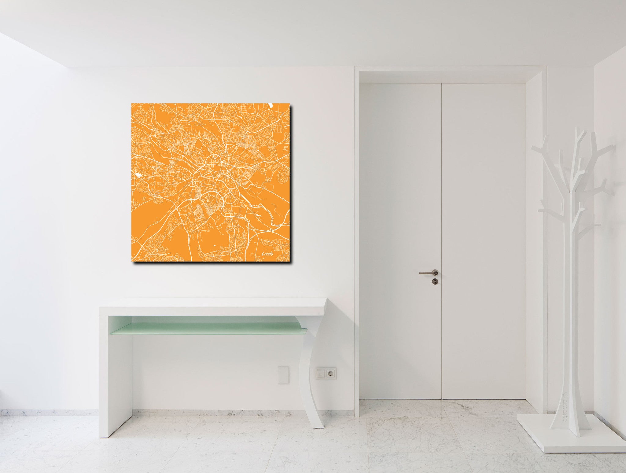 Leeds City Street Map Print Modern Art Poster Home Decor - OnTrendAndFab