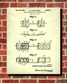 Lego Patent Print Toy Room Posters Building Block Blueprint - OnTrendAndFab