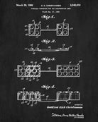 Lego Patent Print Toy Room Posters Building Block Blueprint - OnTrendAndFab