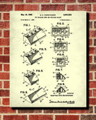 Lego Patent Print Toy Room Blueprint Building Block Poster - OnTrendAndFab