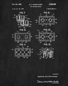 Lego Patent Print Toy Room Blueprint Building Brick Poster - OnTrendAndFab