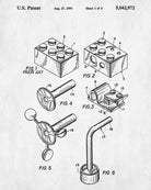 Lego Patent Print Building Block Blueprint Toy Room Poster - OnTrendAndFab
