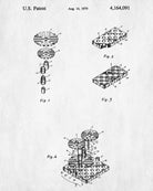 Lego Patent Print Building Blocks Blueprint Toy Room Poster - OnTrendAndFab