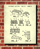 Lego Patent Print  Toy Room Poster Building Blocks Blueprint - OnTrendAndFab
