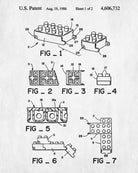Lego Patent Print  Toy Room Poster Building Blocks Blueprint - OnTrendAndFab