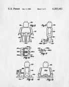 Lego Patent Print Building Brick Blueprint Toy Room Poster - OnTrendAndFab