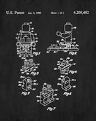 Lego Patent Print Building Bricks Blueprint Toy Room Poster - OnTrendAndFab