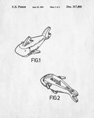 Lego Shark Patent Print Animal Building Blocks Poster