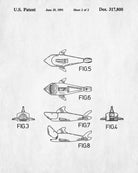 Lego Shark Patent Print Animal Building Blocks Poster