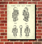 Lego Skeleton Patent Print Building Blocks Blueprint Poster