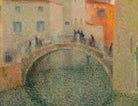 Henri Le Sidaner Fine Art Print, Small Canal, Gray Evening in Venice