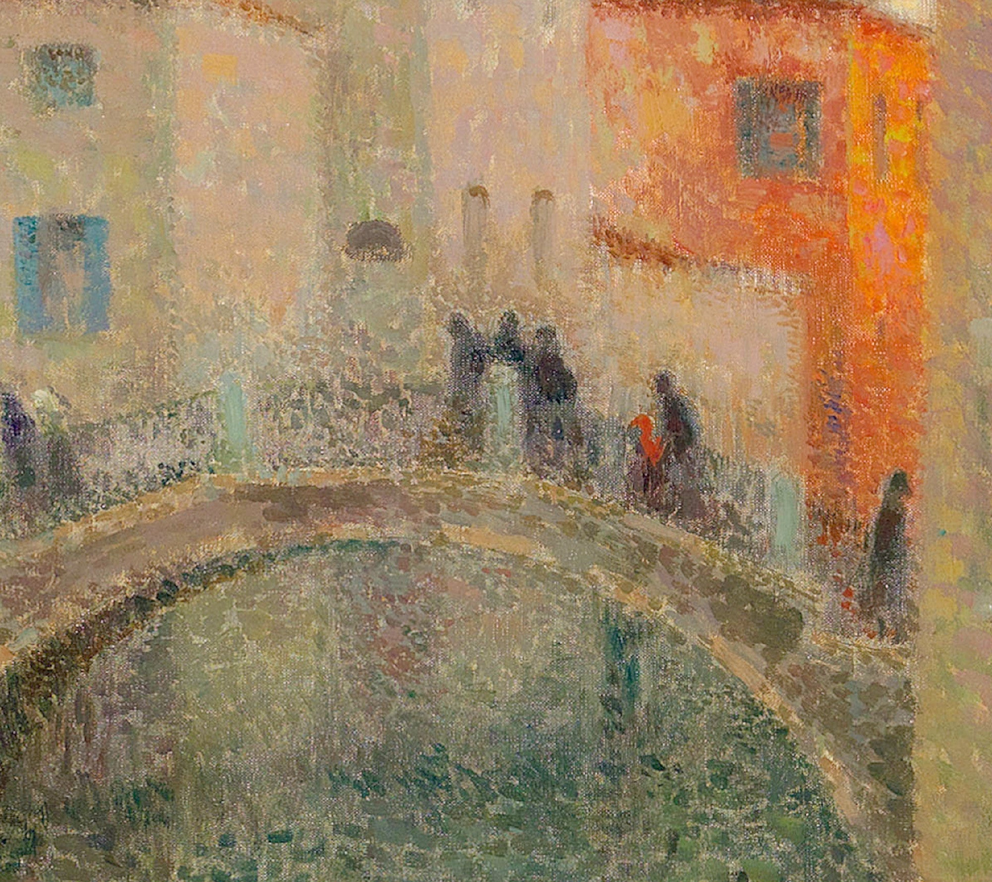 Henri Le Sidaner Fine Art Print, Small Canal, Gray Evening in Venice
