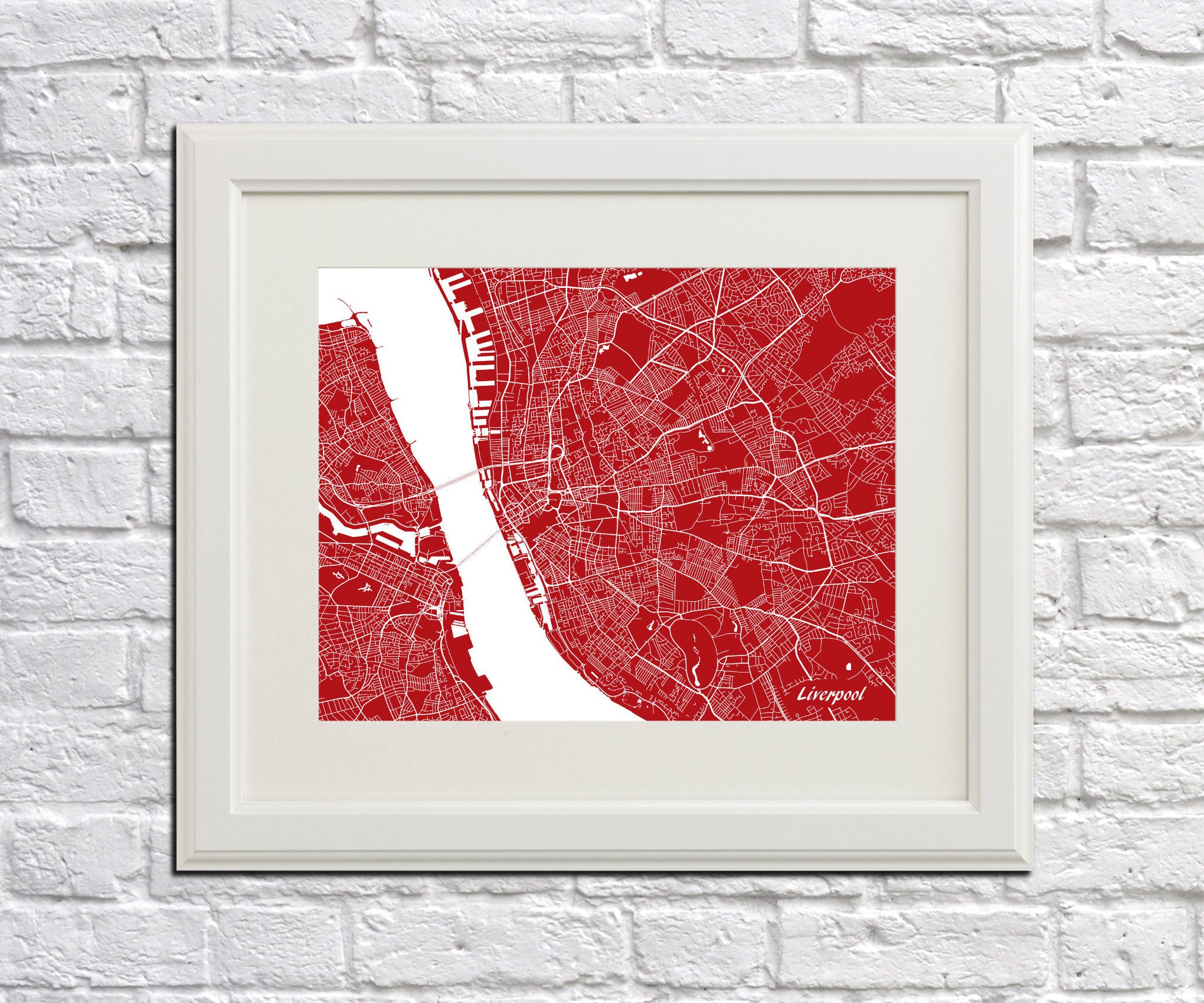 Liverpool City Street Map Print Modern Art Poster Home Decor - OnTrendAndFab