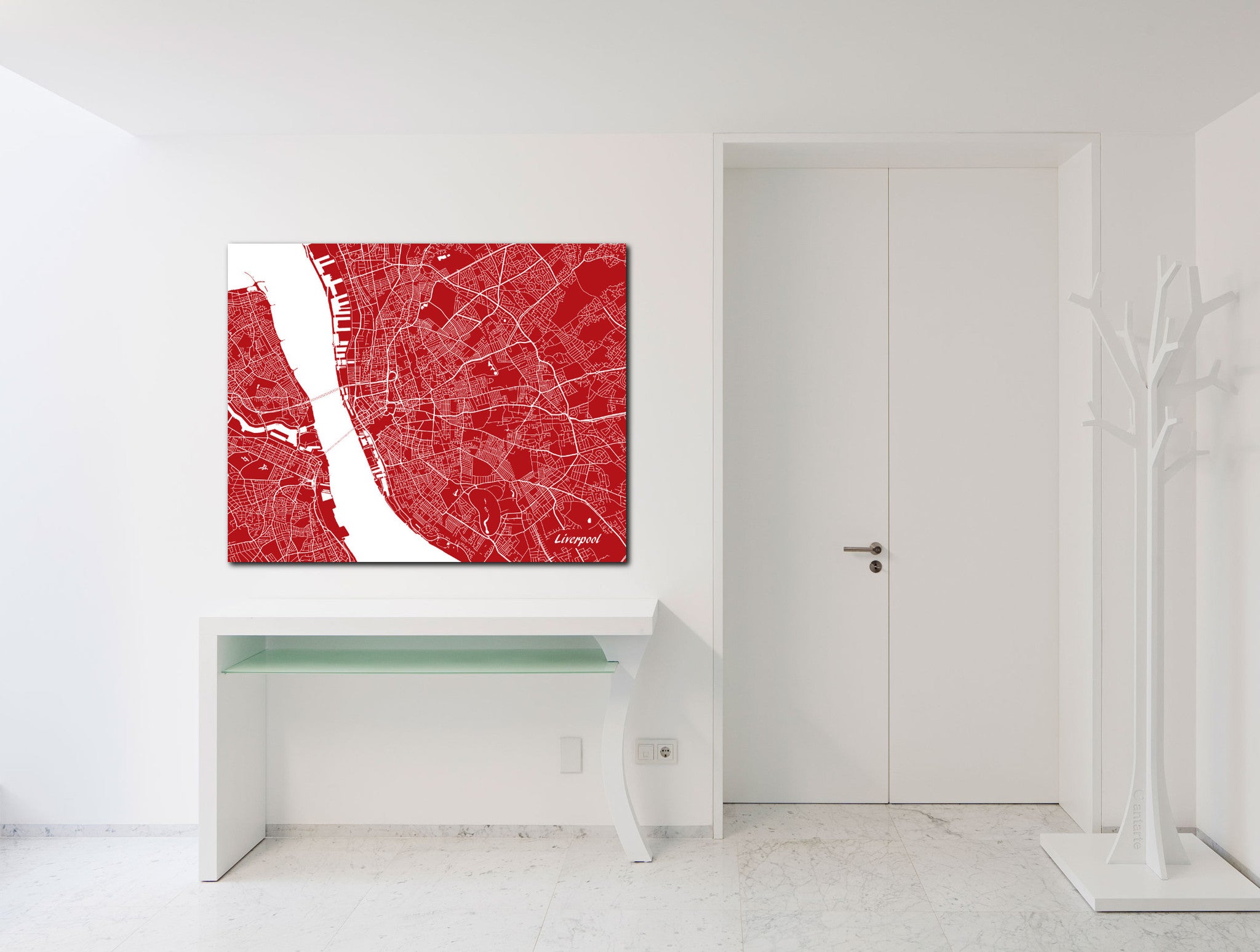 Liverpool City Street Map Print Modern Art Poster Home Decor - OnTrendAndFab
