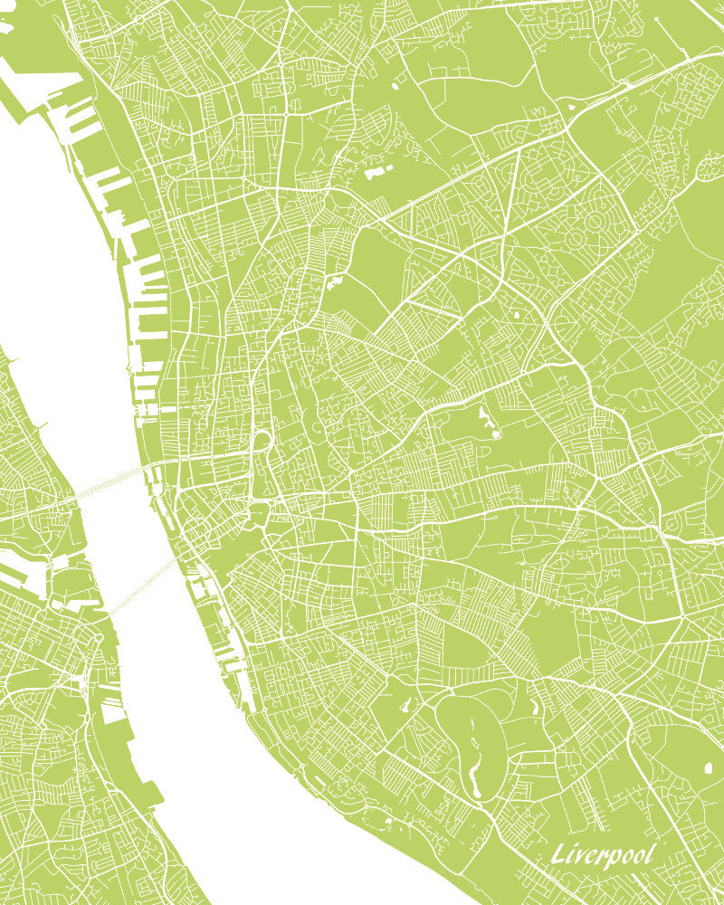 Liverpool City Street Map Print Modern Art Poster Home Decor - OnTrendAndFab