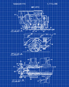 Locomotive Odometer Patent Print Train Poster Railroad Wall Art
