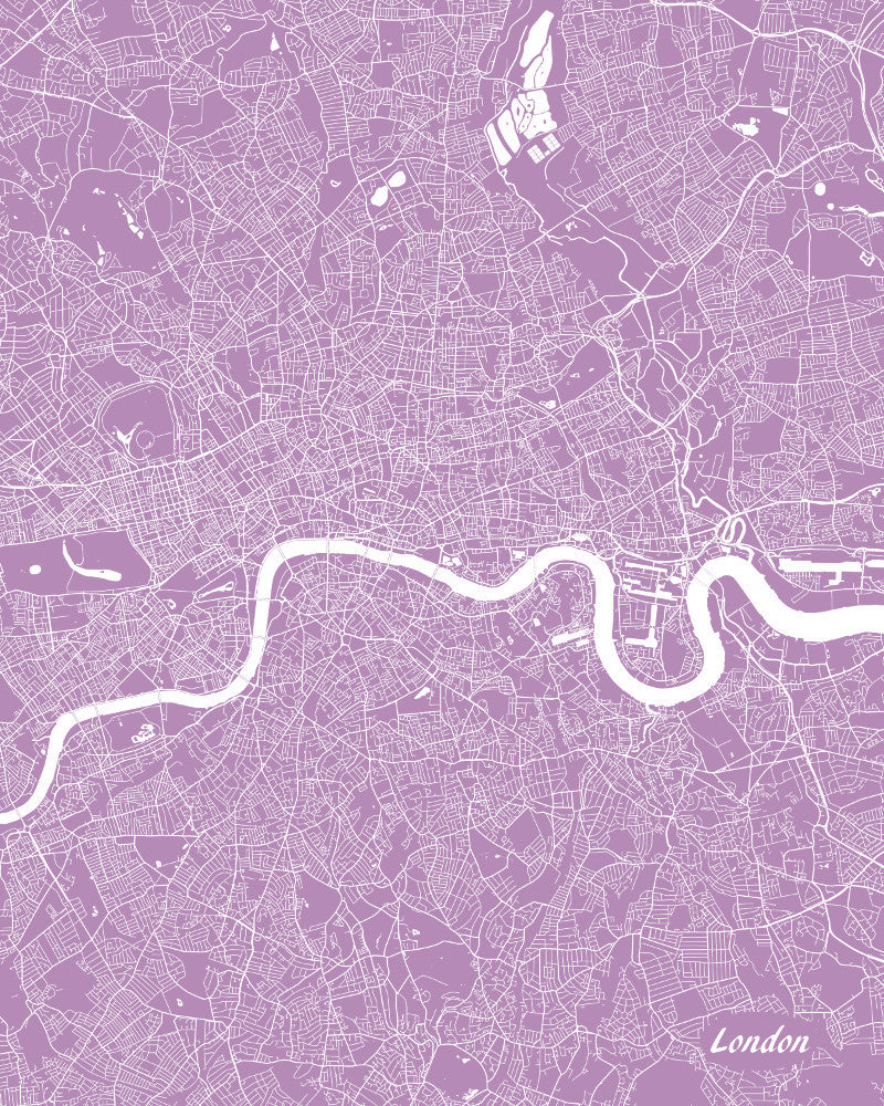 London City Street Map Print Modern Art Poster Home Decor - OnTrendAndFab