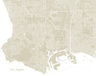 Los Angeles City Street Map Print Feature Wall Art Poster