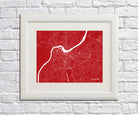 Louisville Street Map Print Feature Wall Art Poster