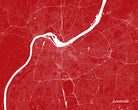 Louisville Street Map Print Feature Wall Art Poster
