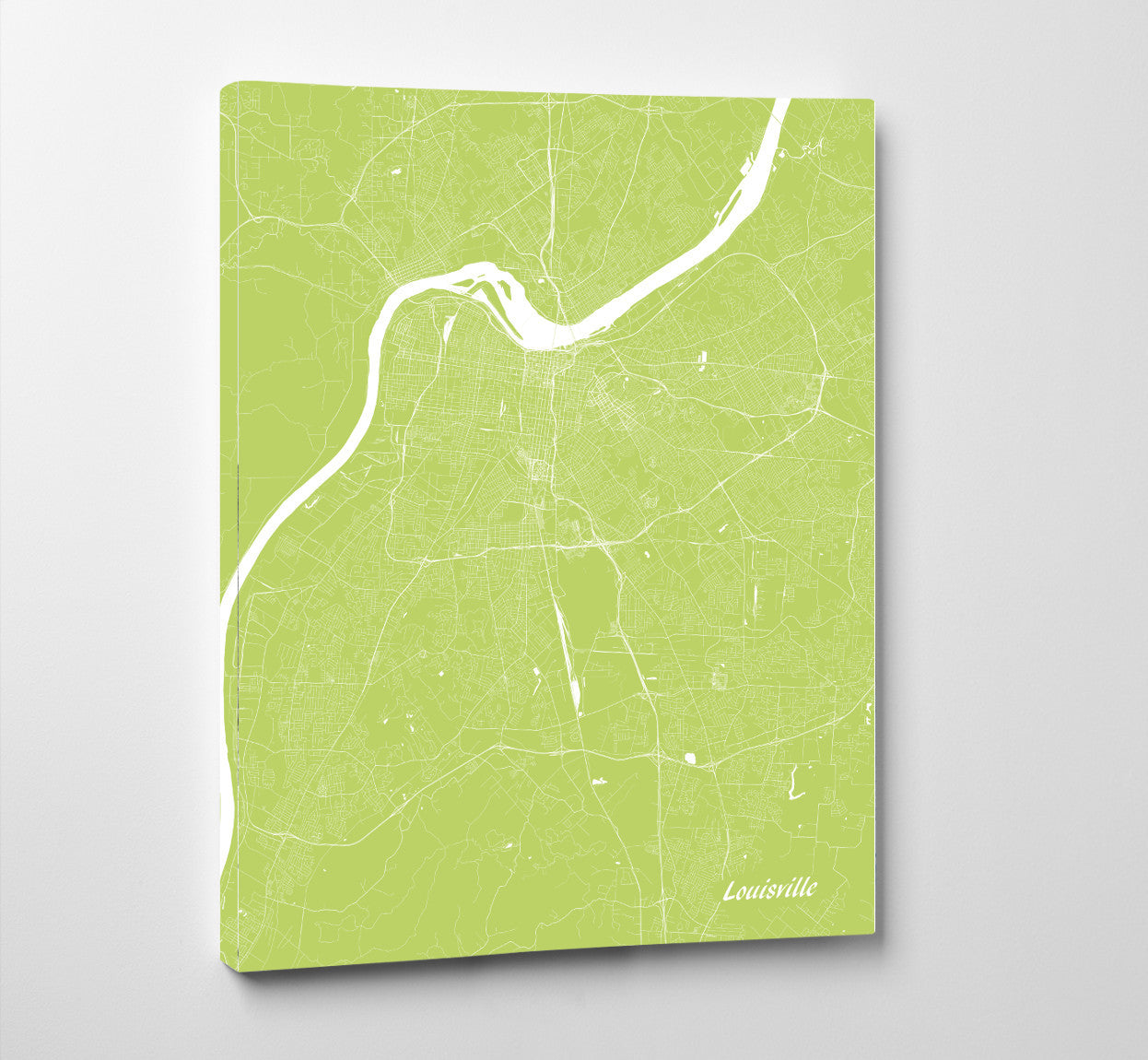 Louisville Street Map Print Feature Wall Art Poster