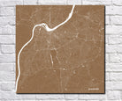 Louisville, Kentucky City Street Map Print Custom Wall Map