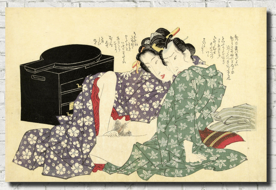 Copy of Keisai Eisen, Japanese Shunga Art Print : Couple