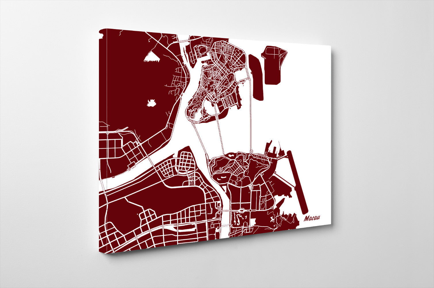 Macau City Street Map Print Modern Art Poster Home Decor - OnTrendAndFab