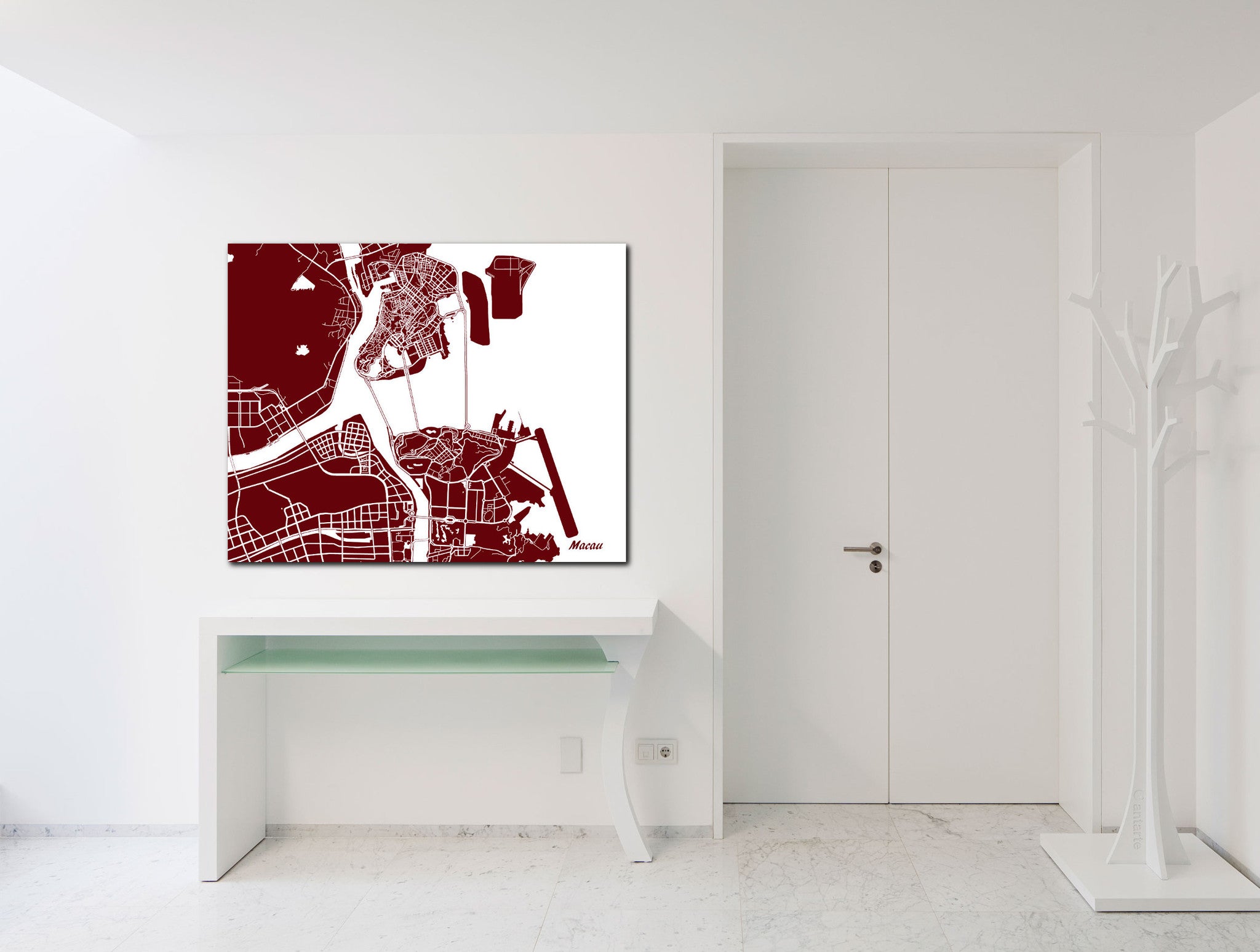 Macau City Street Map Print Modern Art Poster Home Decor - OnTrendAndFab