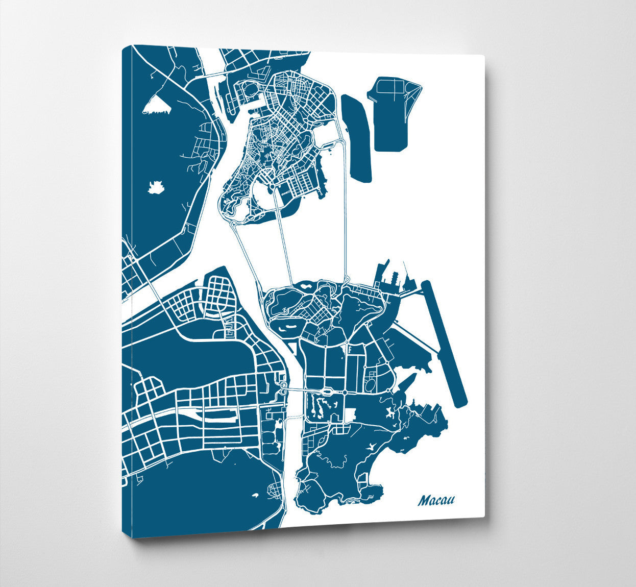 Macau City Street Map Print Modern Art Poster Home Decor - OnTrendAndFab