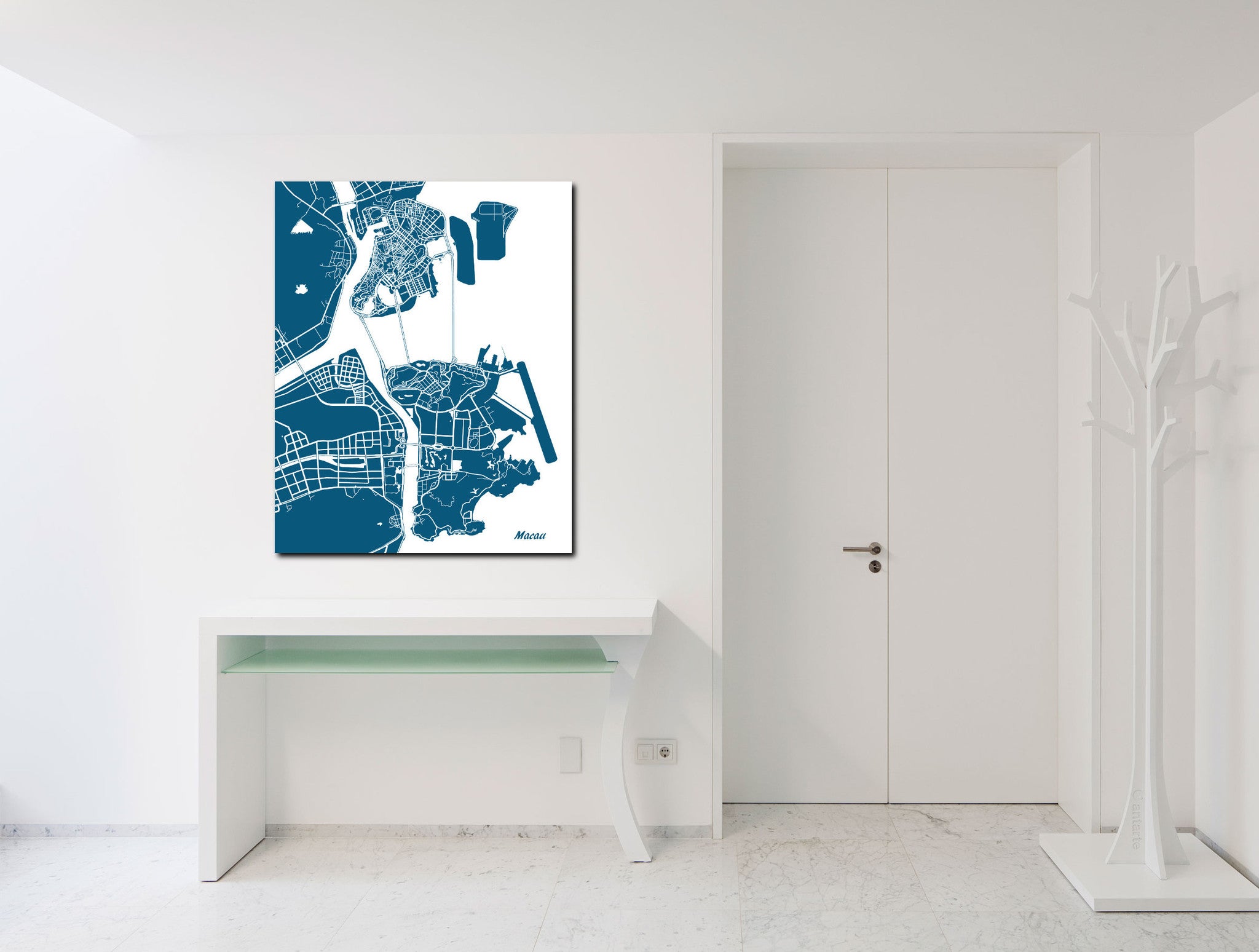 Macau City Street Map Print Modern Art Poster Home Decor - OnTrendAndFab