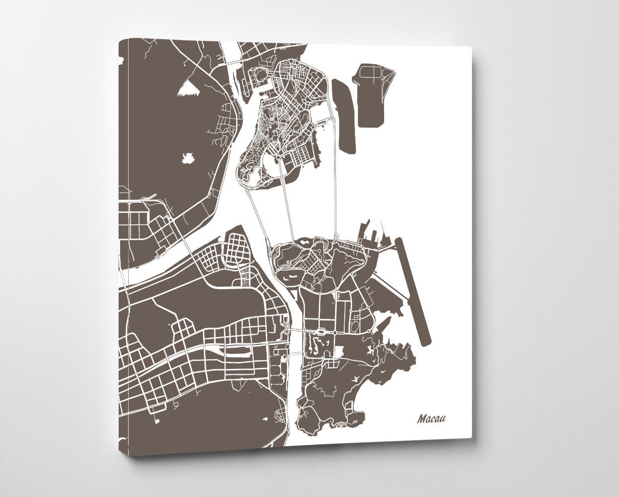Macau City Street Map Print Modern Art Poster Home Decor - OnTrendAndFab