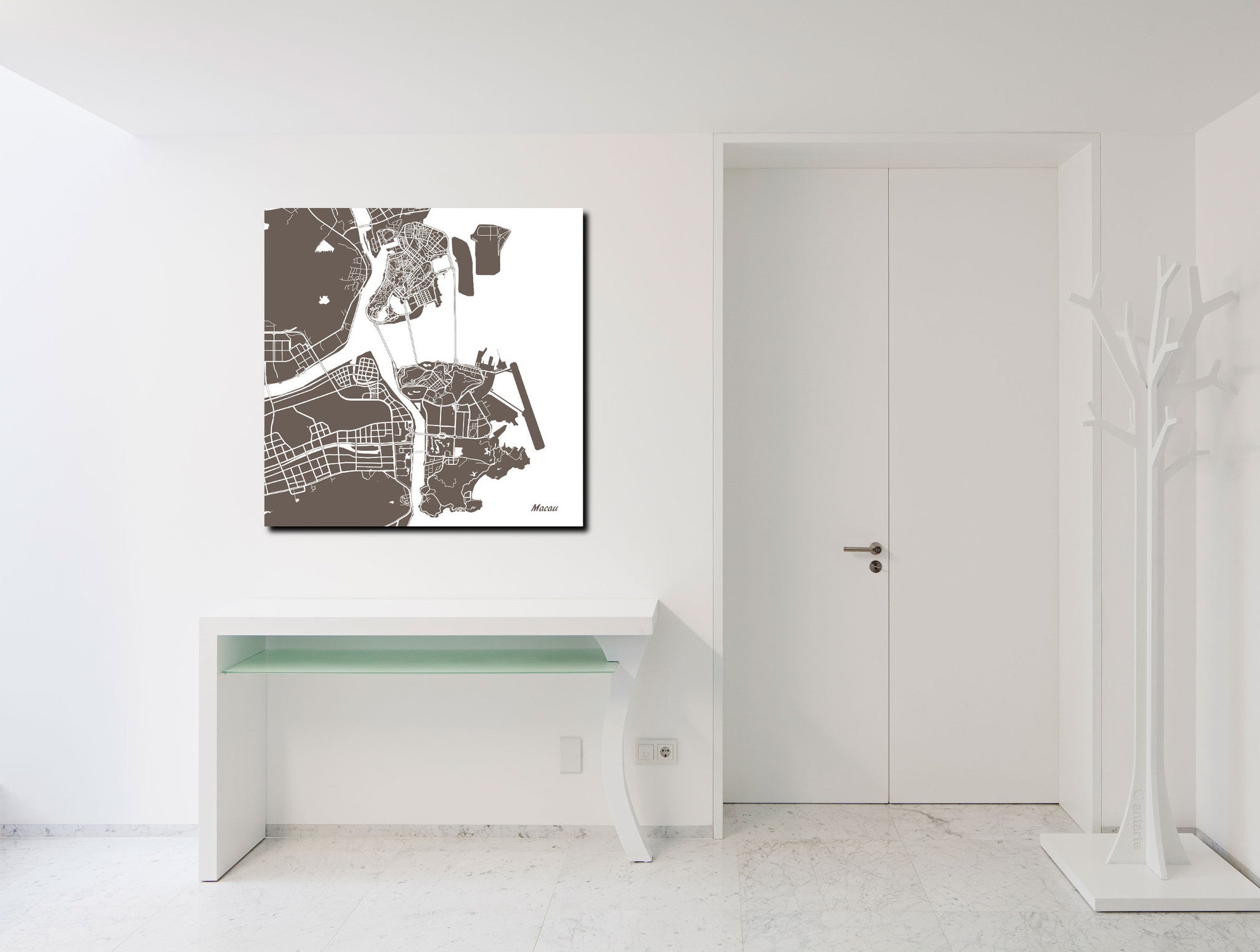 Macau City Street Map Print Modern Art Poster Home Decor - OnTrendAndFab