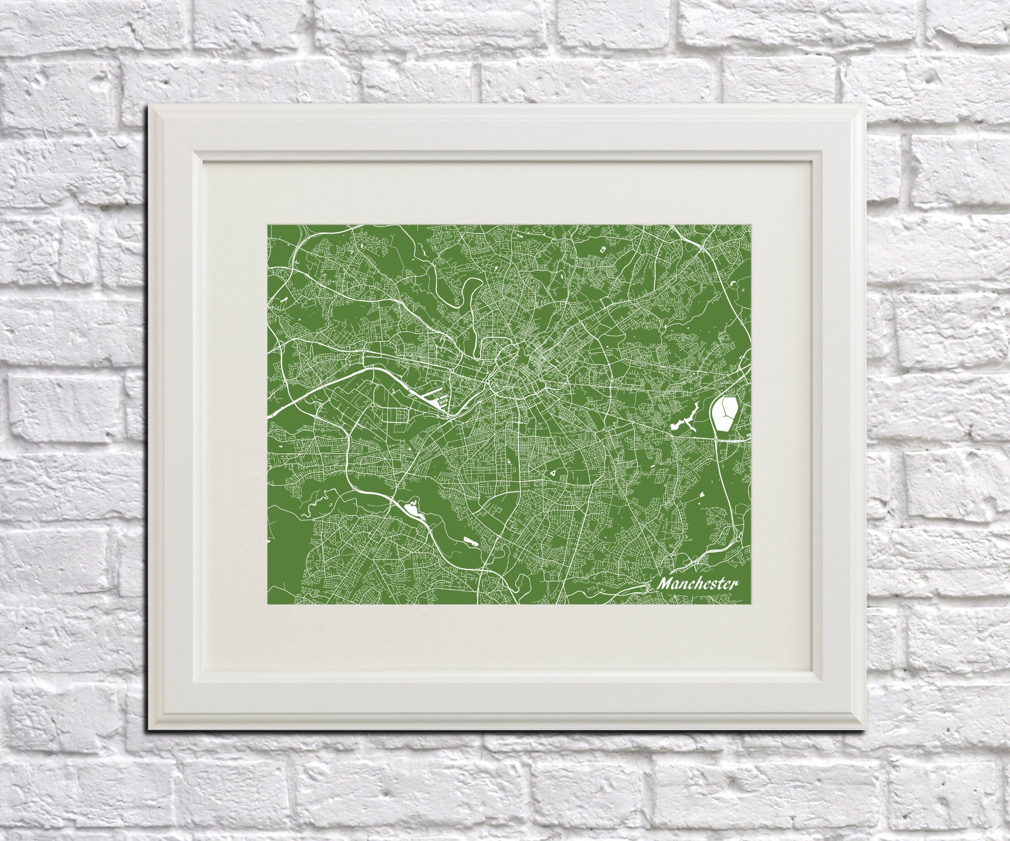 Manchester City Street Map Print Modern Art Poster Home Decor - OnTrendAndFab