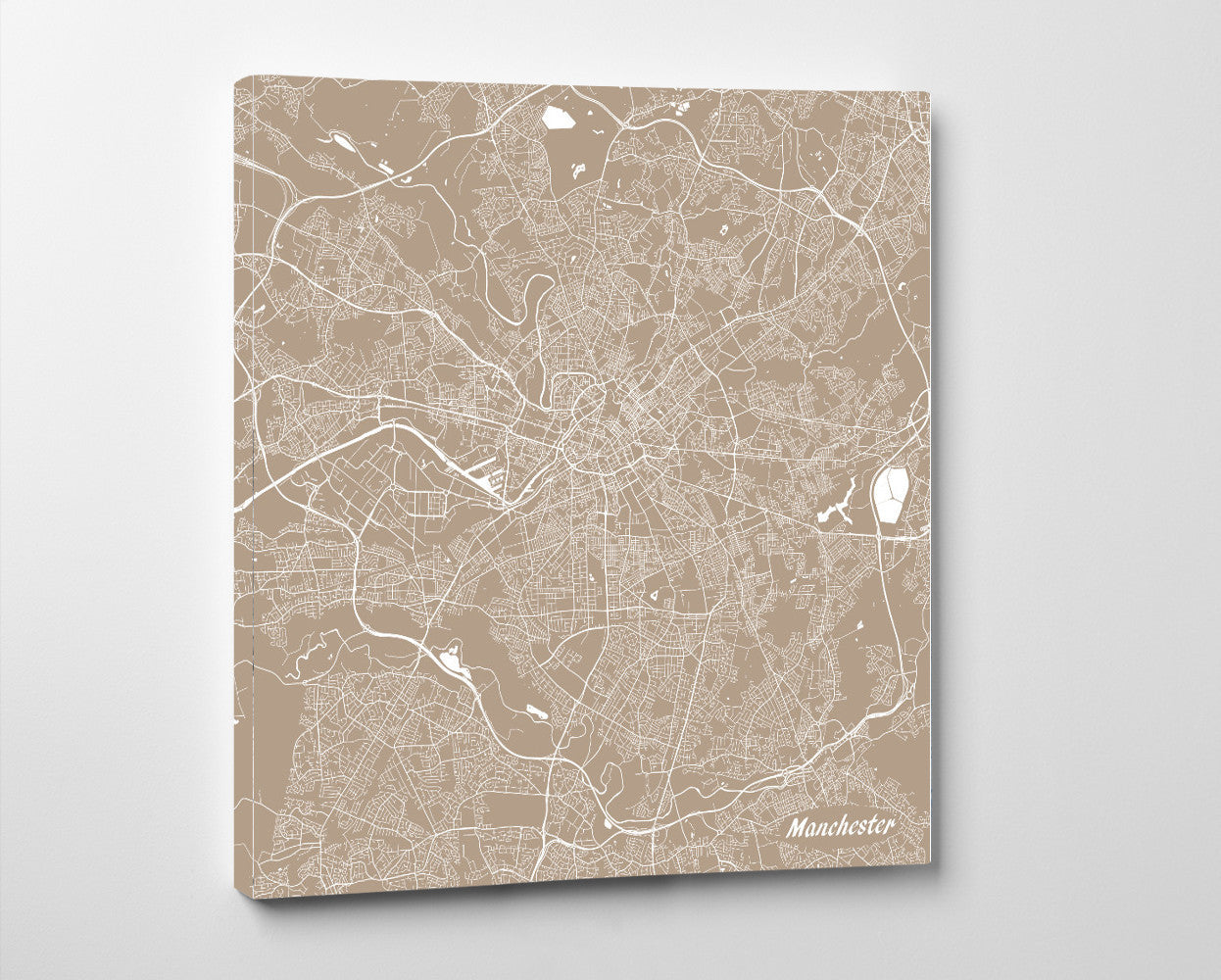 Manchester City Street Map Print Modern Art Poster Home Decor - OnTrendAndFab