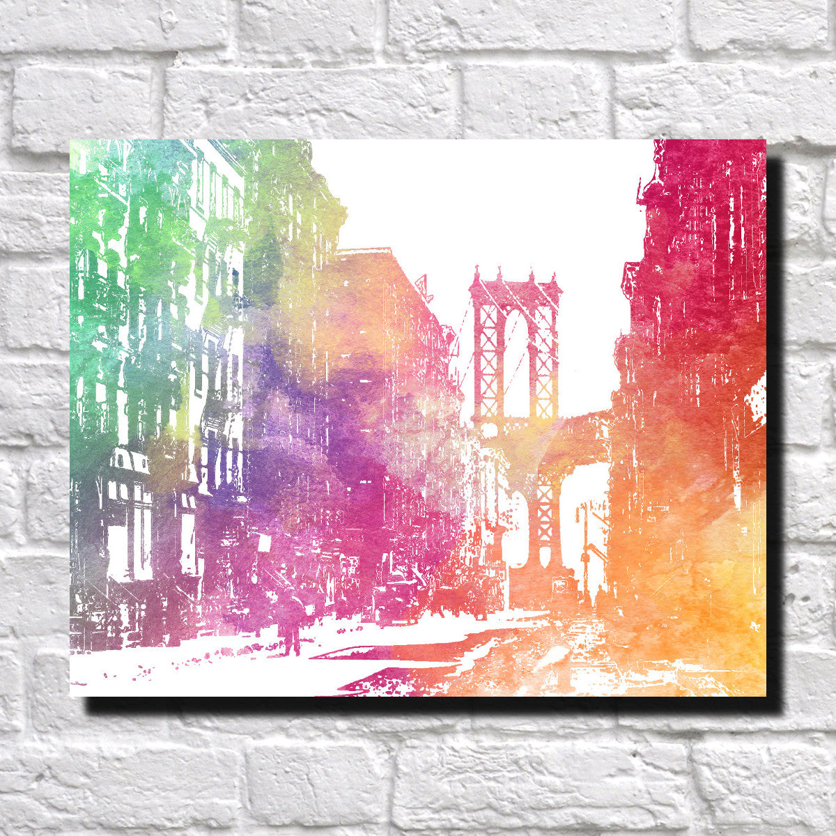 Manhattan Bridge Print City Landscape Poster Feature Wall Art