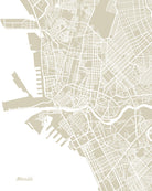 Manila City Street Map Print Feature Wall Art Poster