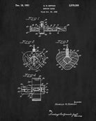 Carpenters Marking Gauge Patent Print Hand Tools Workshop Poster
