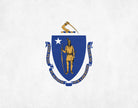 Massachusetts State Flag Print