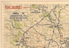 Military Map, Operation Overlord South Western Zone, 15 April 1944