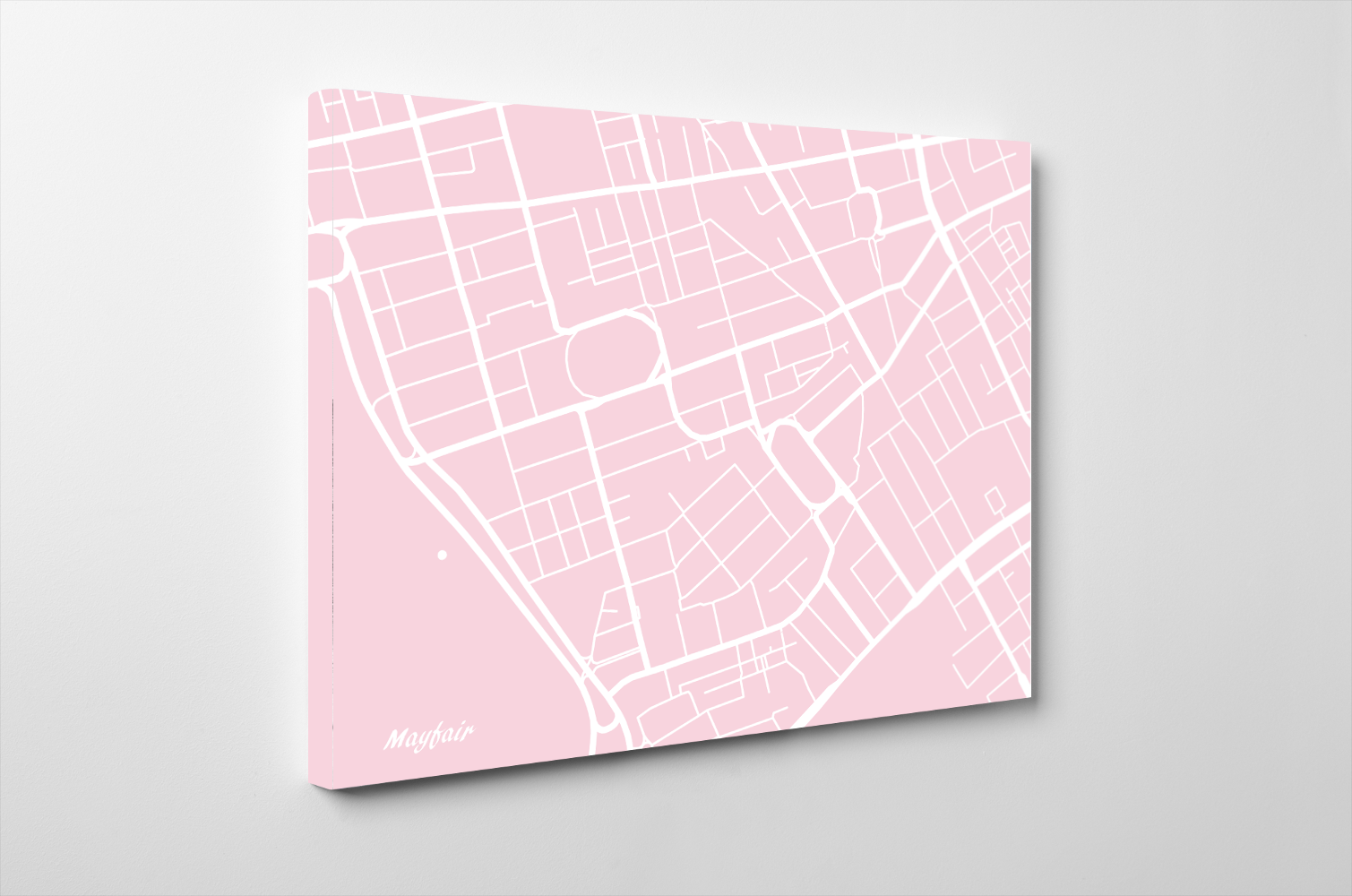 Mayfair London City Street Map Print Feature Wall Art Poster