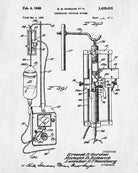 Medical Infusion Patent Print Medical Blueprint Nurse Poster