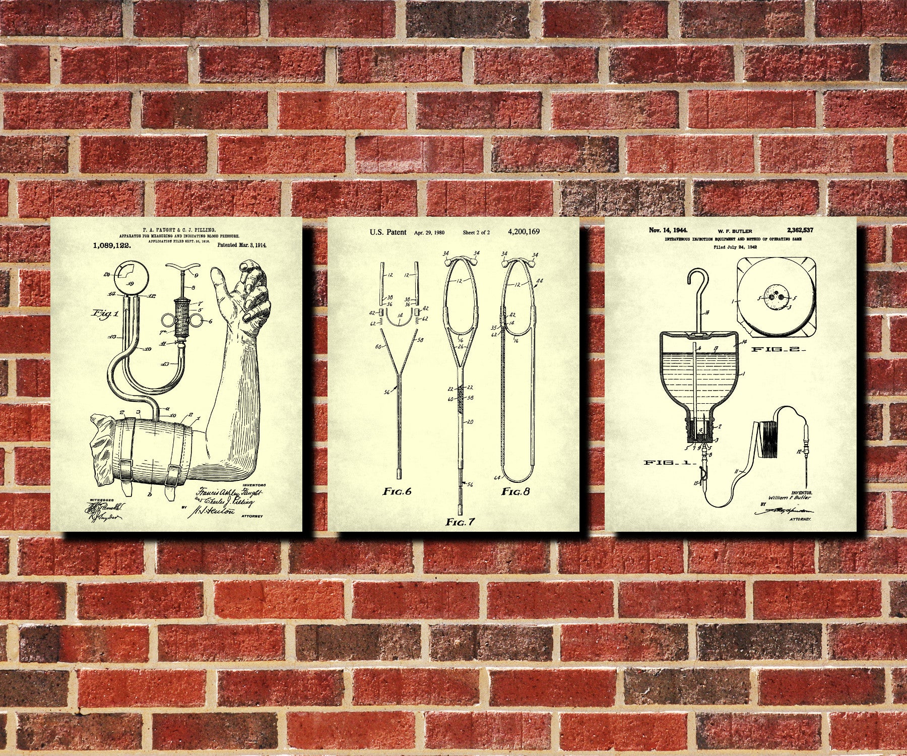 Medical Wall Art Set 3 Posters Doctor Nurse Office Decor